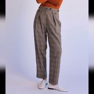 Mijeong Park Plaid Pleated Trousers “Small”-28
